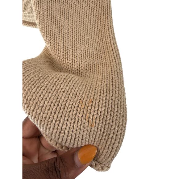 J.Crew Sweater Women's Cable Knit Mock Neck Beige Basic‎ Casual Soft Cozy Large - Picture 6 of 12